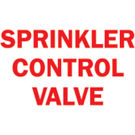 ""Sprinkler Control Valve"" Sign - SL677