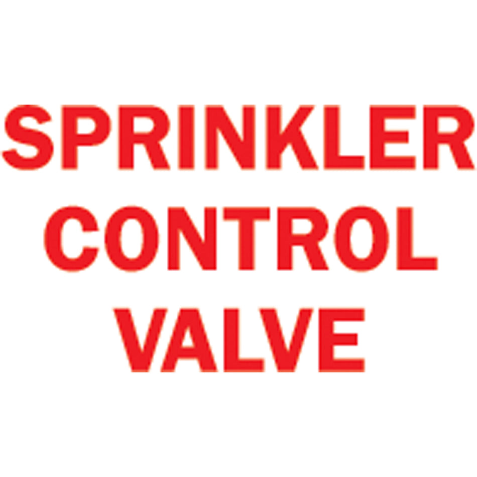 ""Sprinkler Control Valve"" Sign - SL677