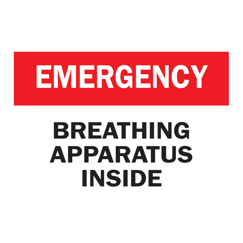 ""Breathing Apparatus Inside"" Sign - SL782