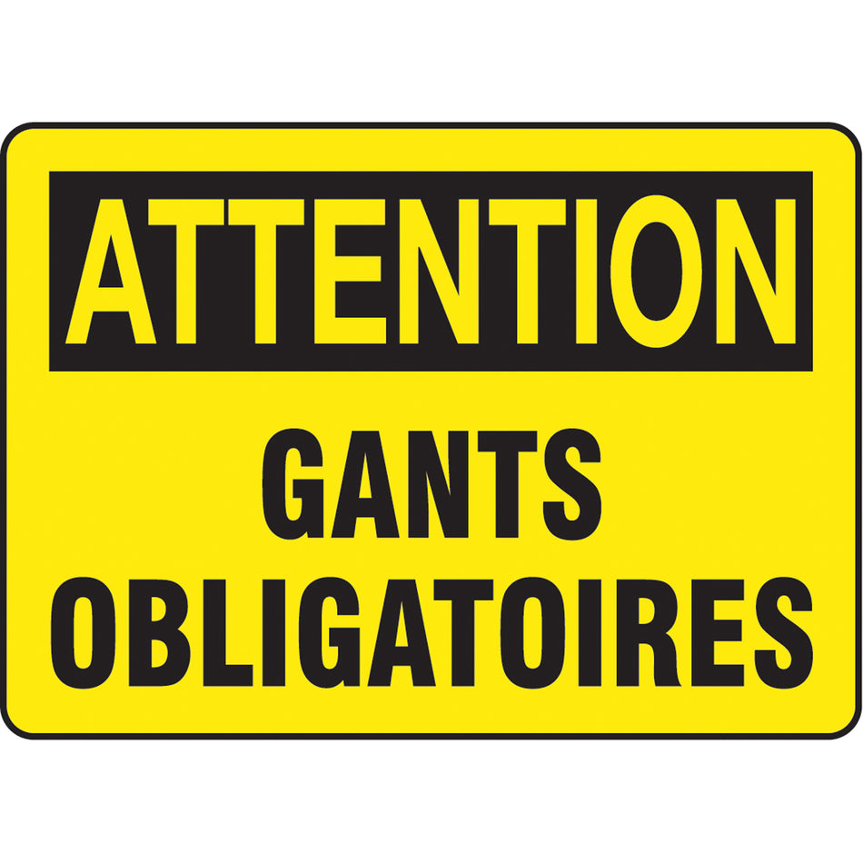 ""Gants obligatoires"" Sign - SO268