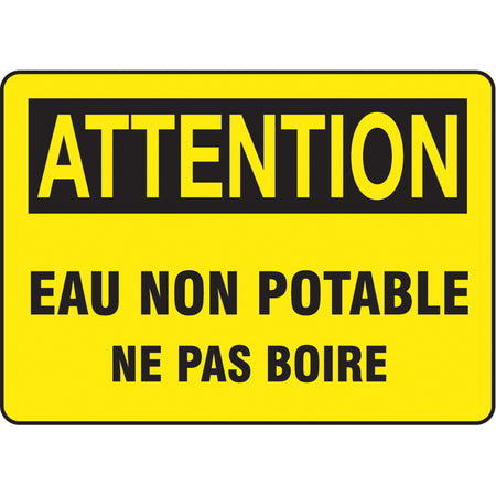 ""Eau non potable"" Sign - SO337