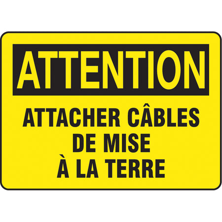 ""Attacher câbles de mise à la terre"" Sign - SO815