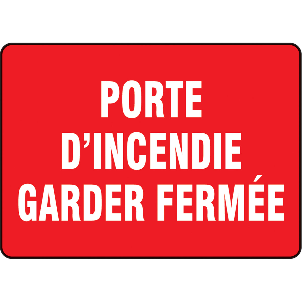 ""Porte d'incendie"" Sign - SAZ582