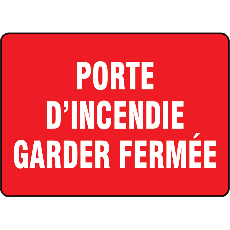 ""Porte d'incendie"" Sign - SAZ582