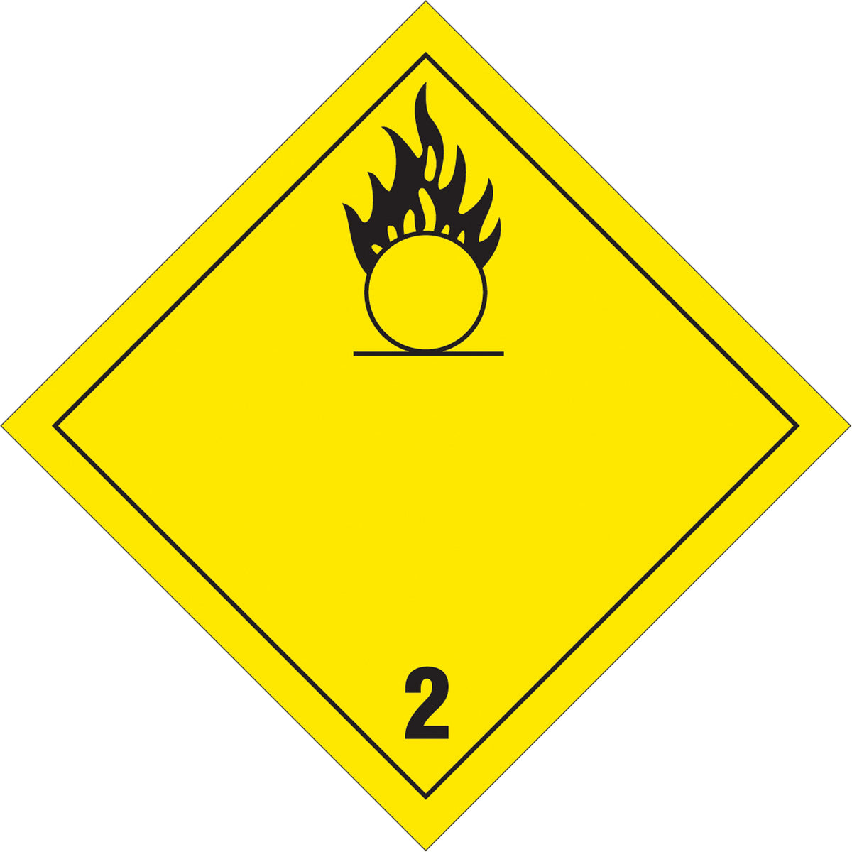 Oxygen TDG Placard - SS744