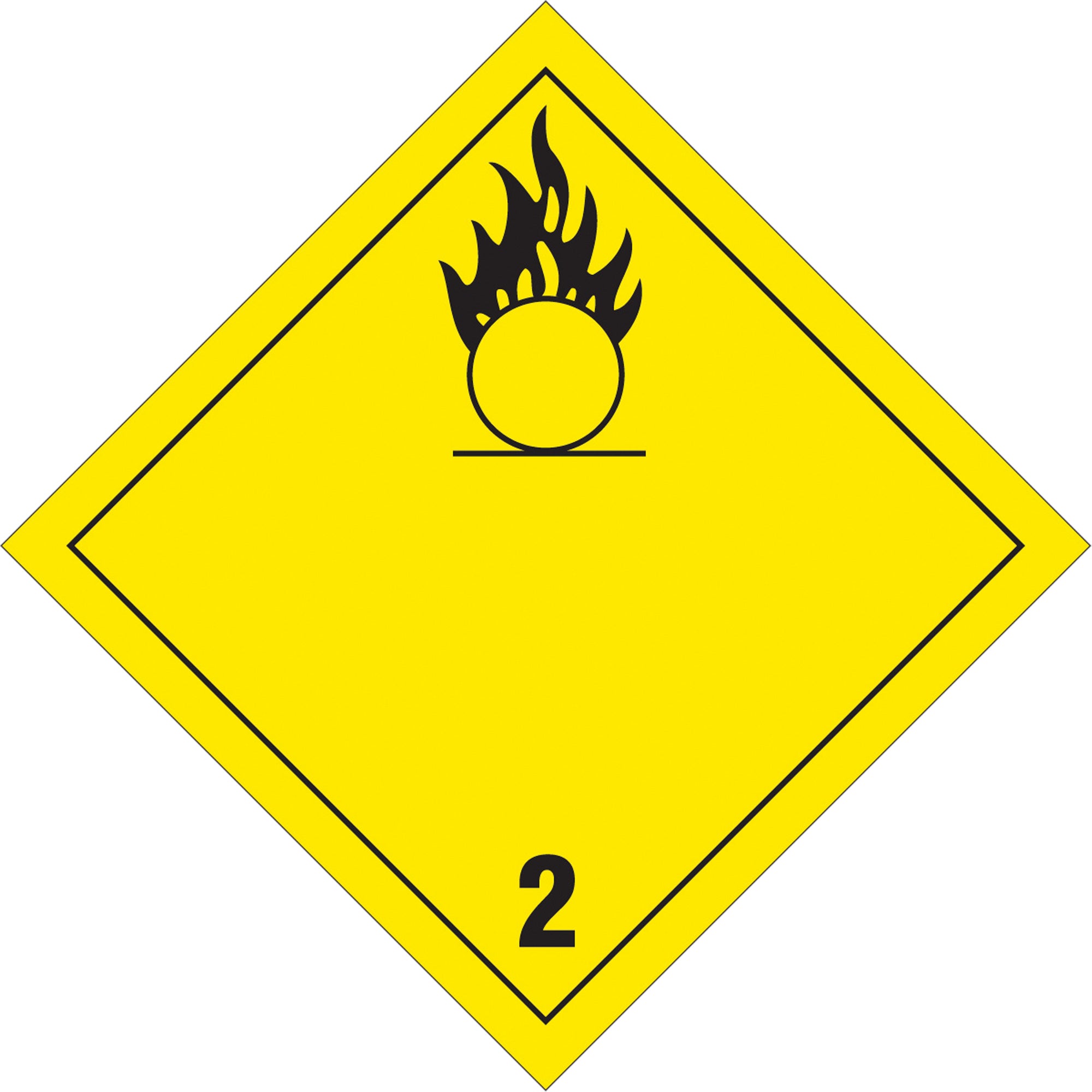 Oxygen TDG Placard - SS744