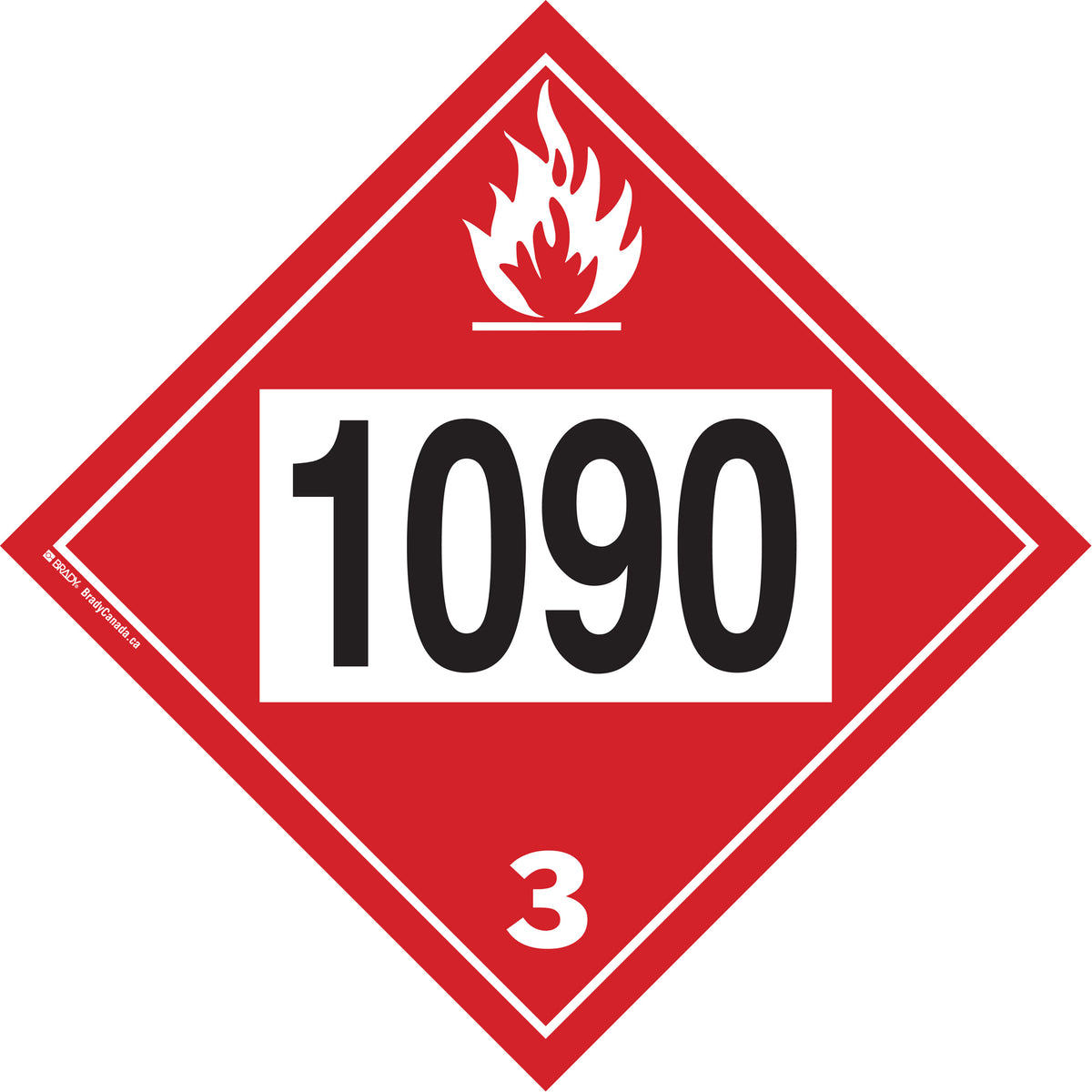 1090 Acetone Flammable Liquid TDG Placard - SS824