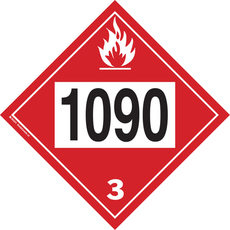 1090 Acetone Flammable Liquid TDG Placard - SS824