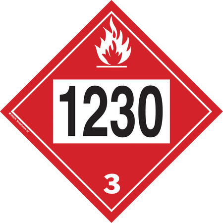 1230 Methanol TDG Placard - SS829