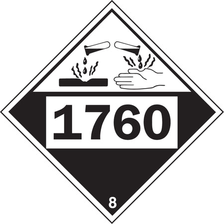 1760 Aluminum Phosphate Corrosive Materials TDG Placard - SS837