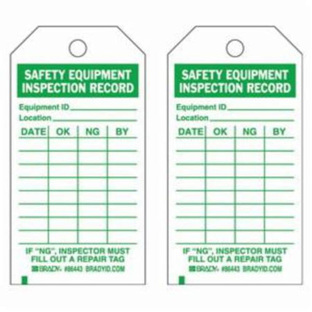Safety Inspection Record Tags - SX337