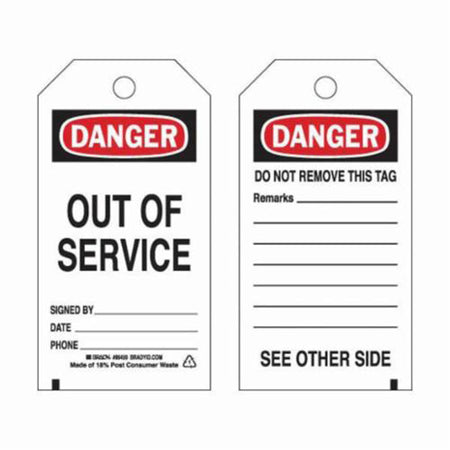 Self-Laminating Safety Tags - SX343
