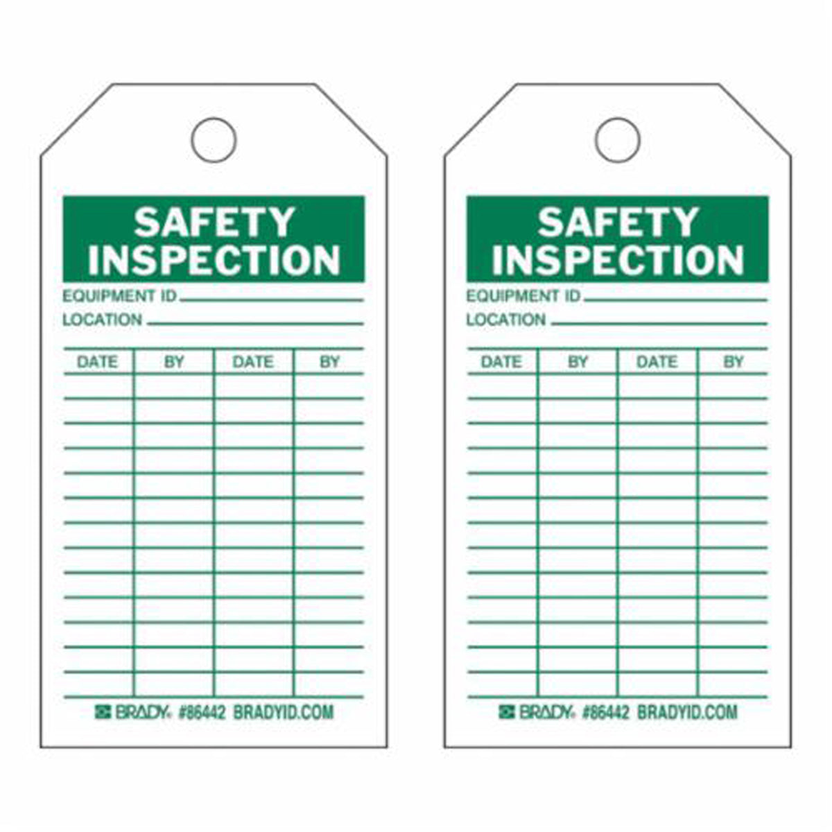 Safety Inspection Tags - SX355