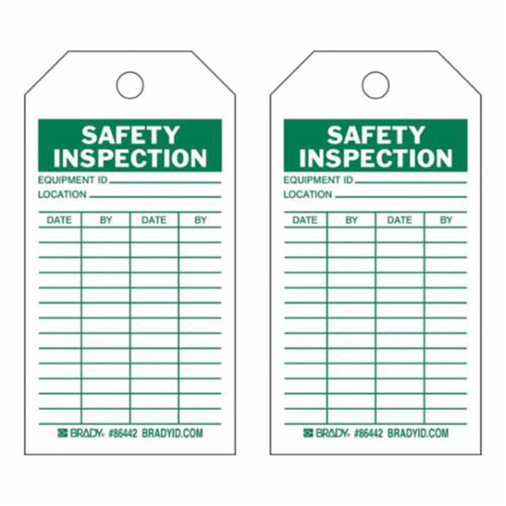 Safety Inspection Tags - SX355