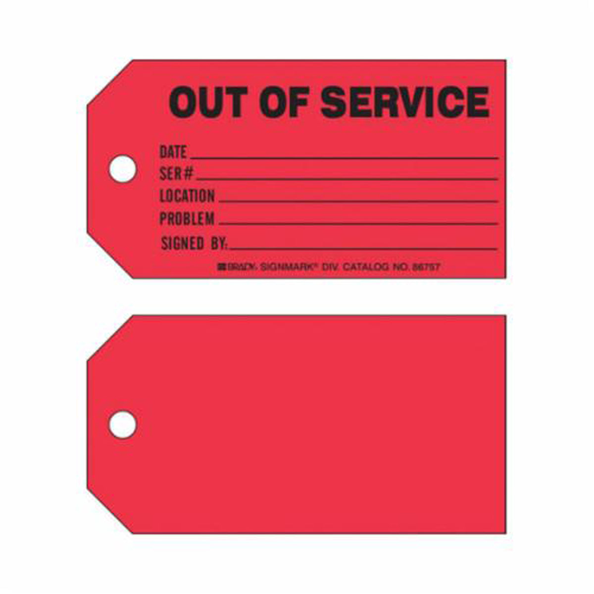 ""Out of Service"" Production Tag - SX369