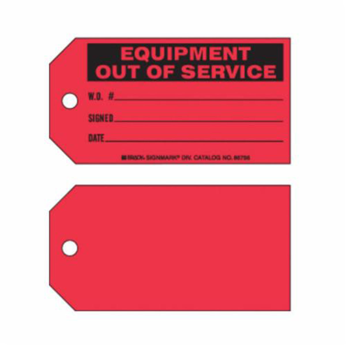 ""Equipment Out of Service"" Tags - SX376