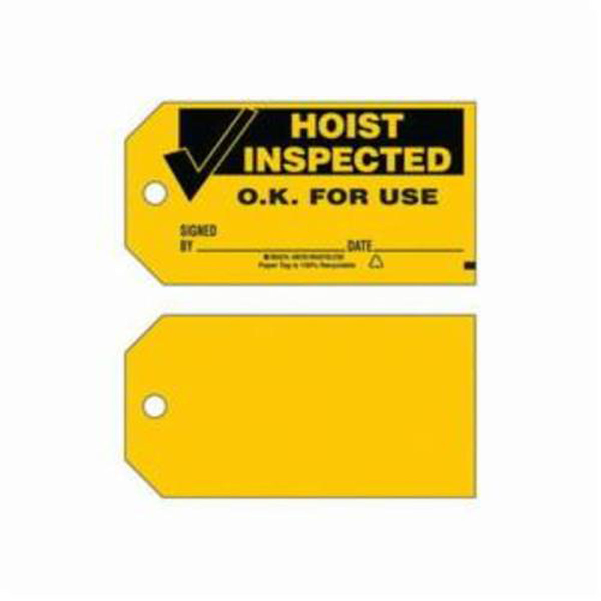 ""Hoist Inspected"" Tags - SX378
