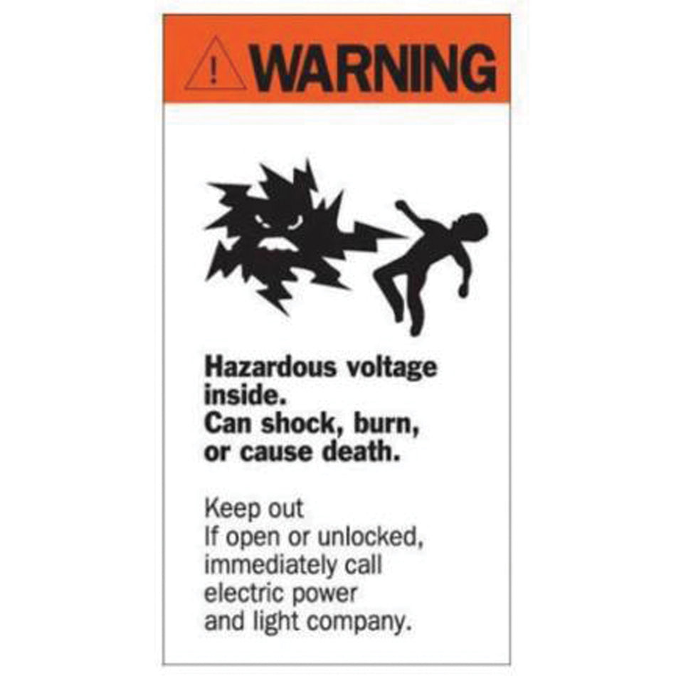 ""Warning Hazardous Voltage"" Sign - SY226