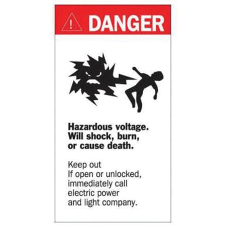 ""Danger Hazardous Voltage"" Sign - SY227