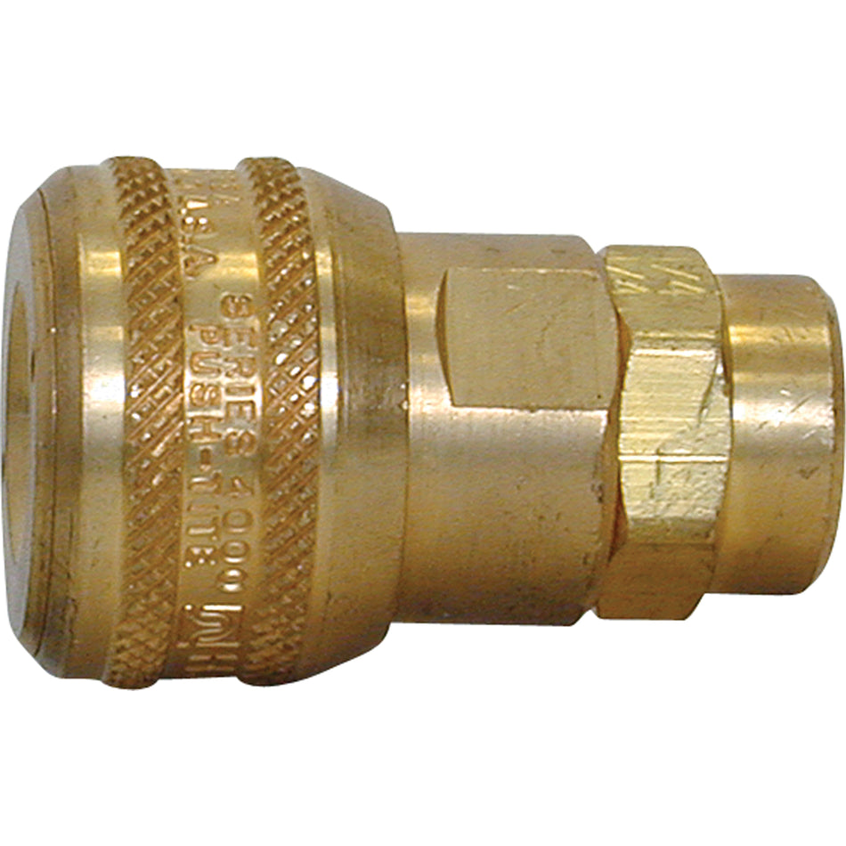 Quick Couplers - 3/8"" Industrial, One Way Shut-Off - Automatic Couplers - TA281