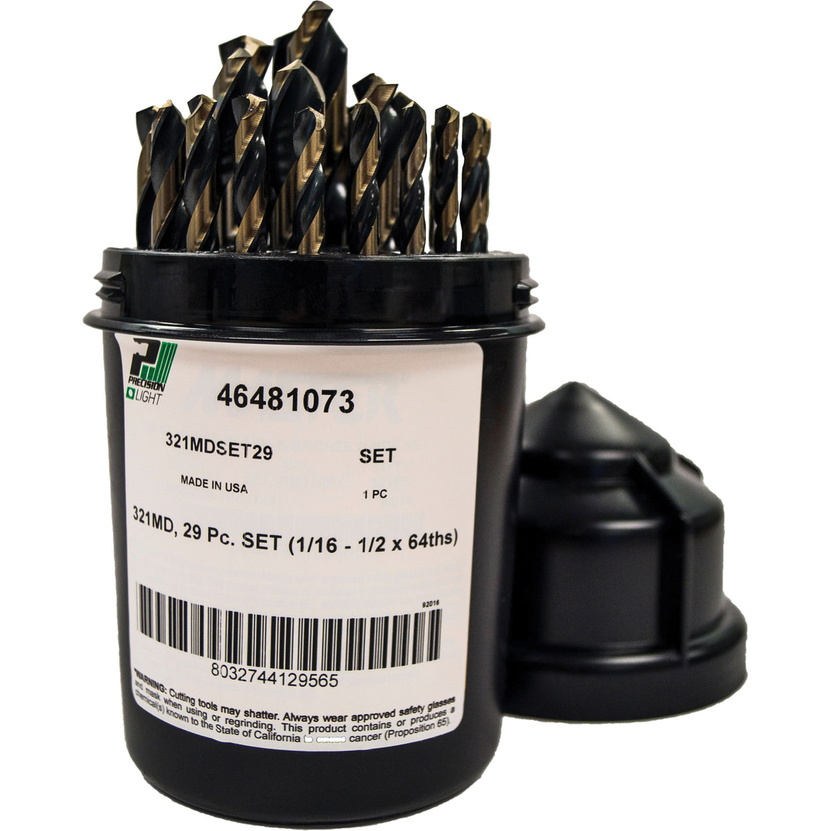 Mechanics Length Jobber Drill 135° - 1/16" to 1/2" by 1/64" - TCP824