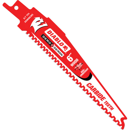 Demo Demon Reciprocating Saw Blade for Nail Embedded Wood Cutting - TCT726