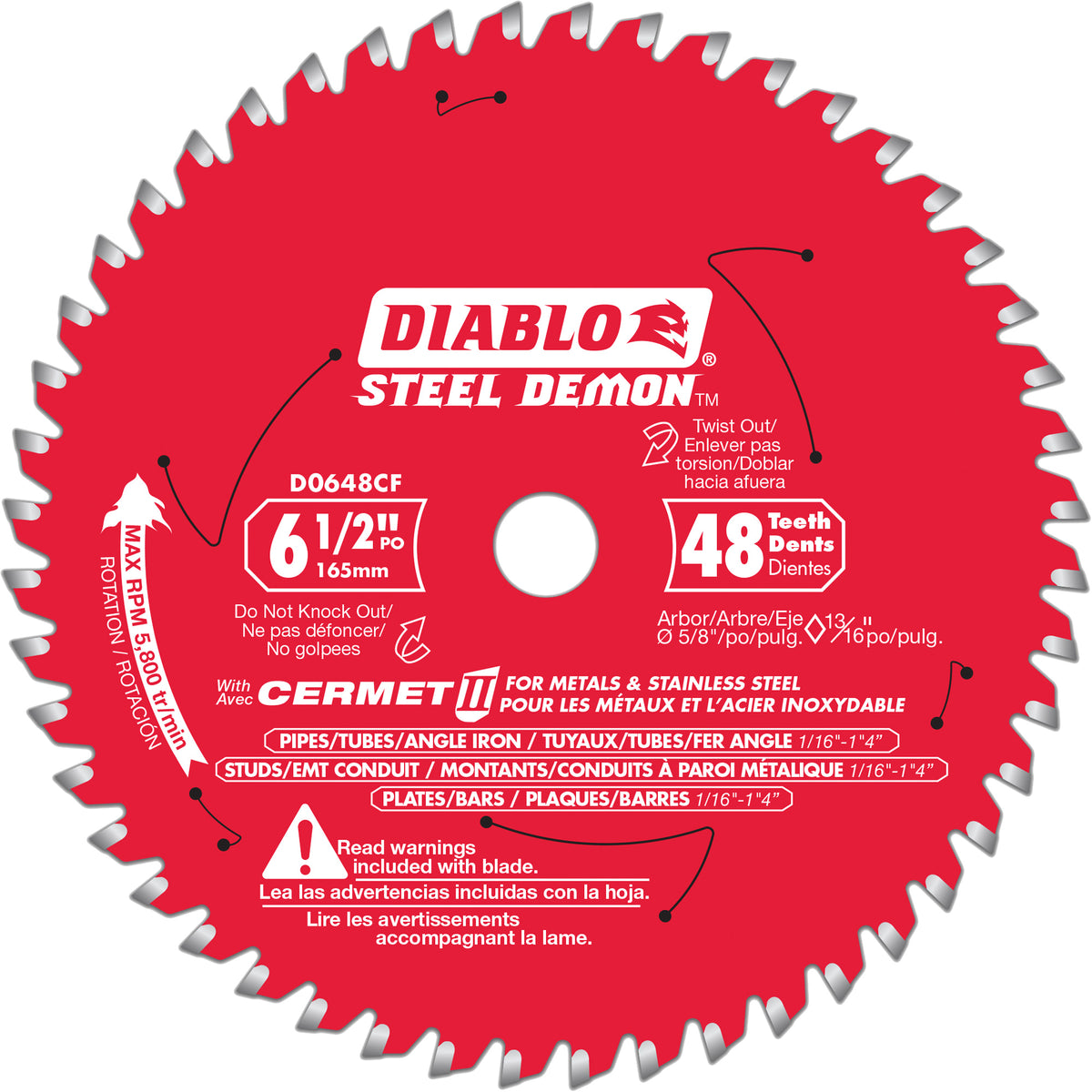 Steel Demon™ Cermet II Circular Saw Blade - TCT872