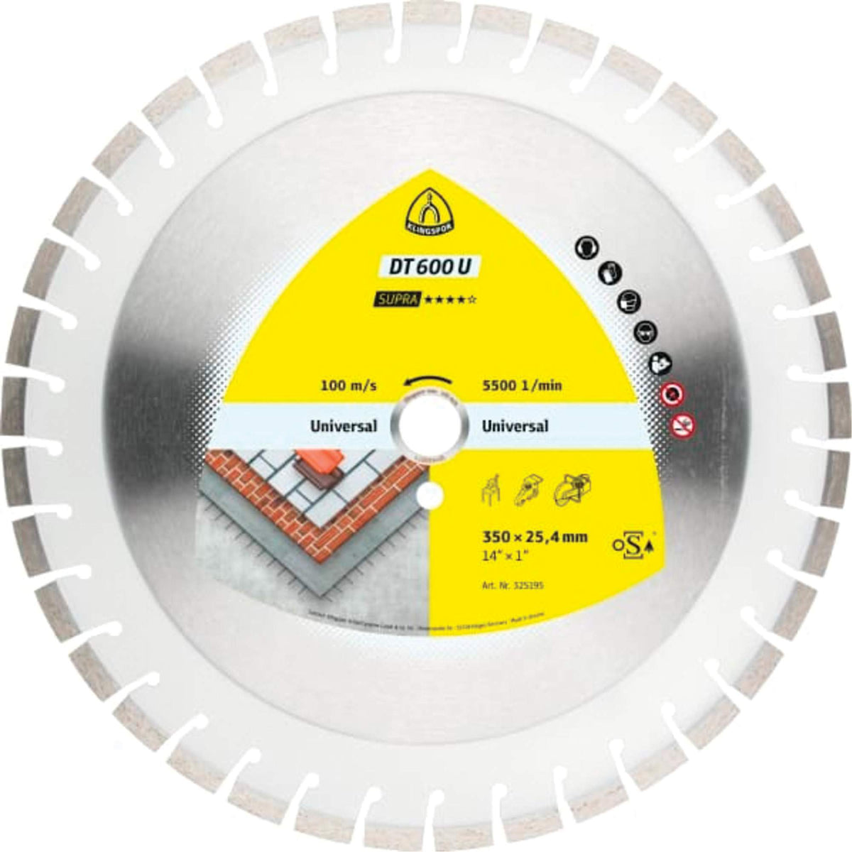 DT 600 U Supra Large Diamond Cutting Blades - TCU524