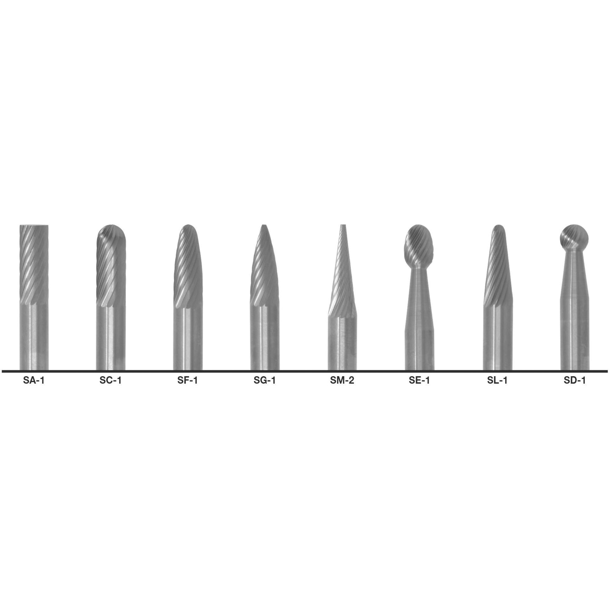 1855 Double Cut Carbide Burr Set - TCU758