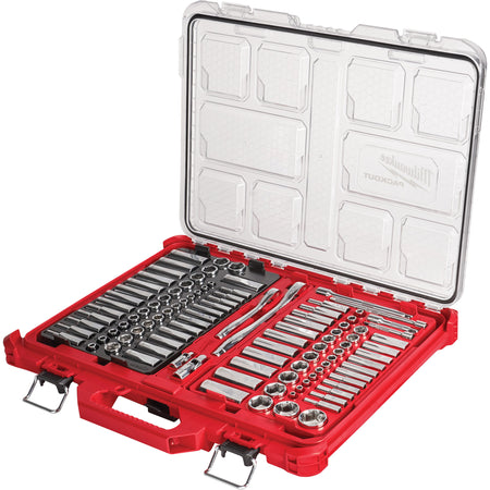 Ratchet & Socket Set with Packout™ Low-Profile Organizer - TER124