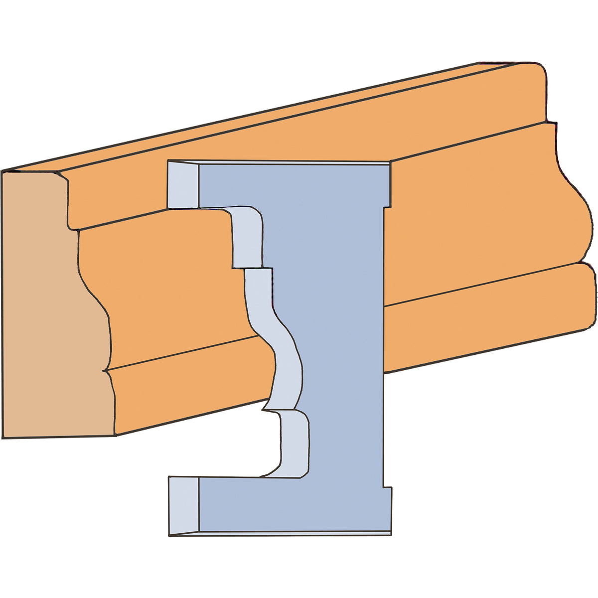 Fancy Casing Moulding Cutter Set - TEX092