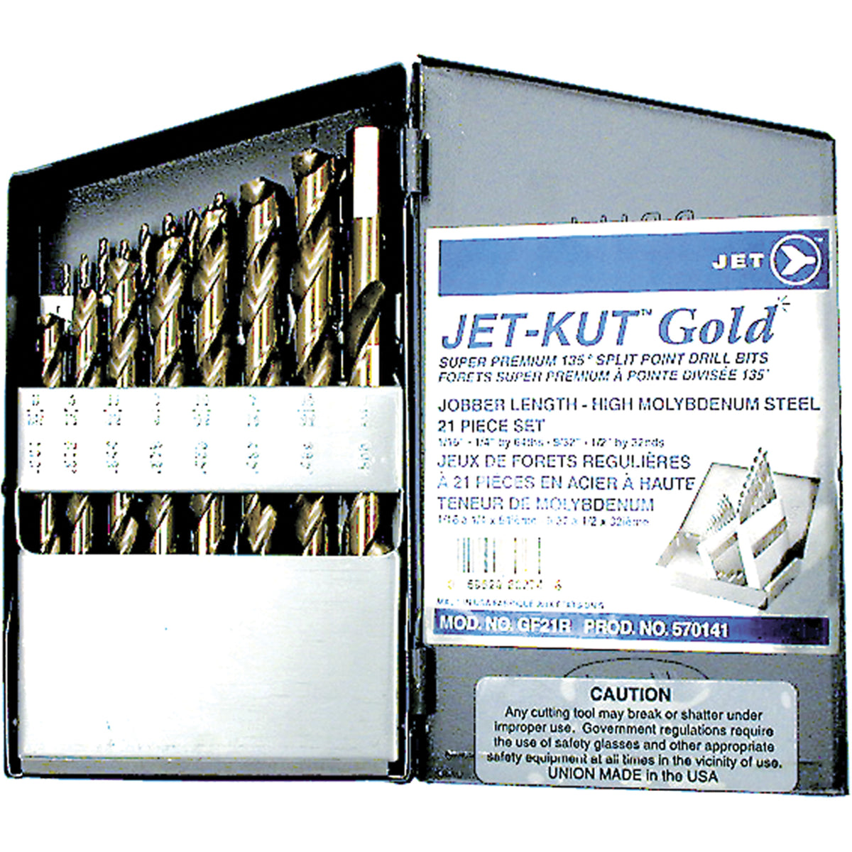 GF21R Jet-Kut® Gold Super Premium Drill Bit Set - TFW276