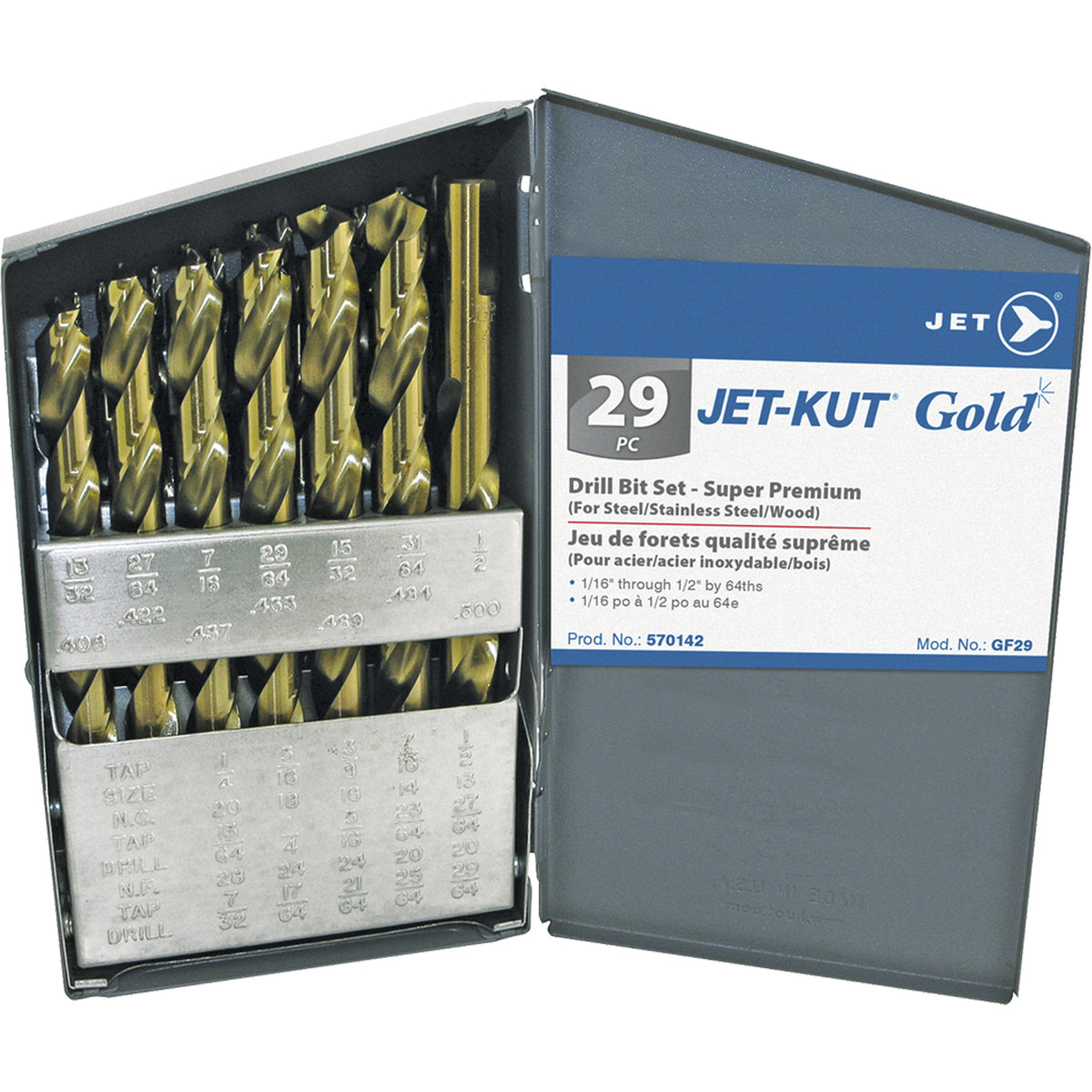 JET-KUT® GOLD Super Premium Drill Bit Set - TFW277