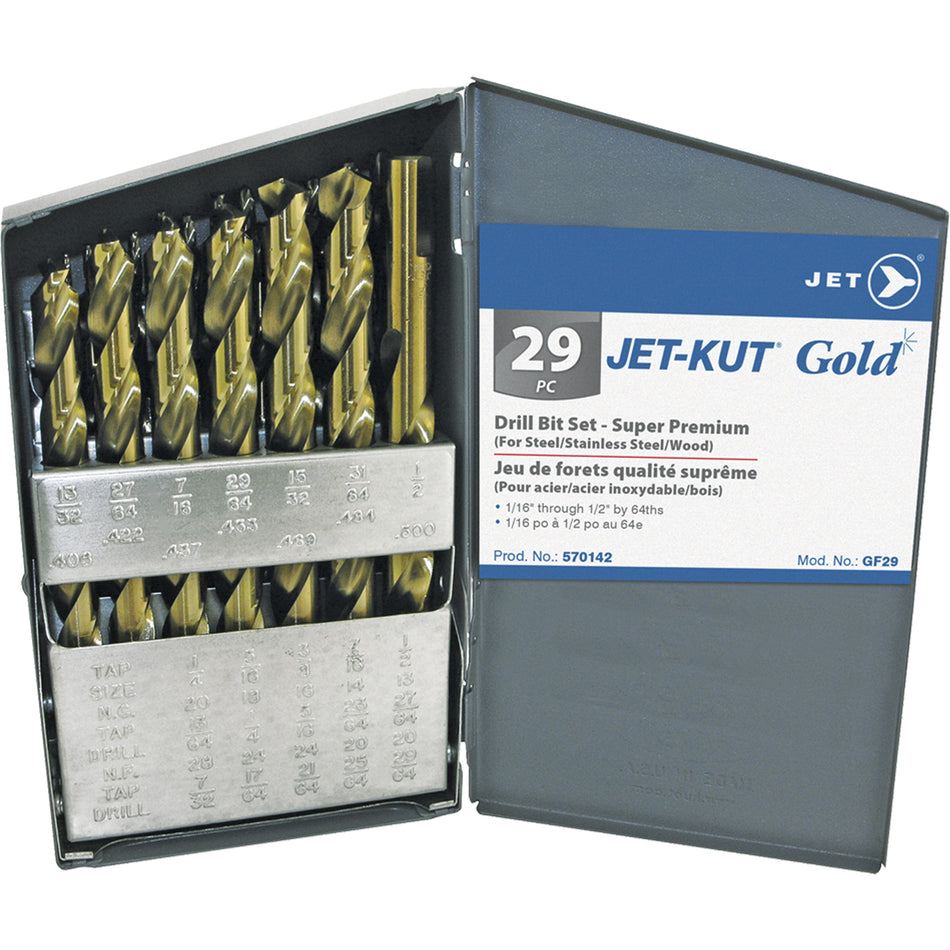 JET-KUT® GOLD Super Premium Drill Bit Set - TFW277