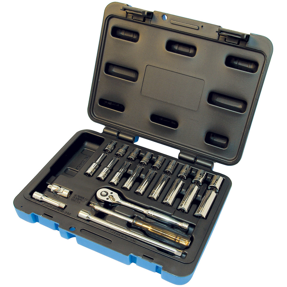 SW1424-6 6-Point SAE Socket & Socket Wrench Set - TFW405