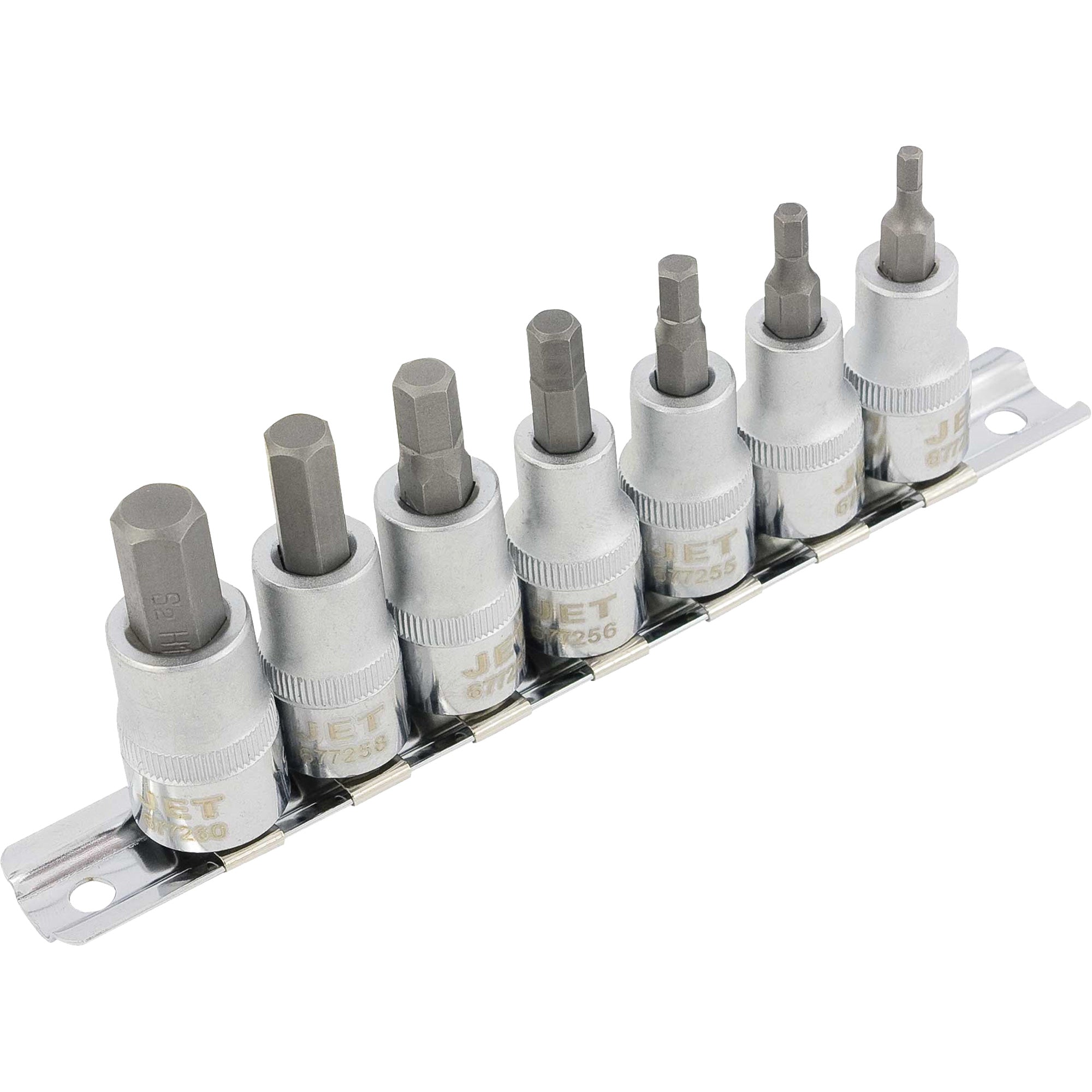 HSW3811M 7-Piece Metric 2" Long Hex Bit Socket Set - TFW415