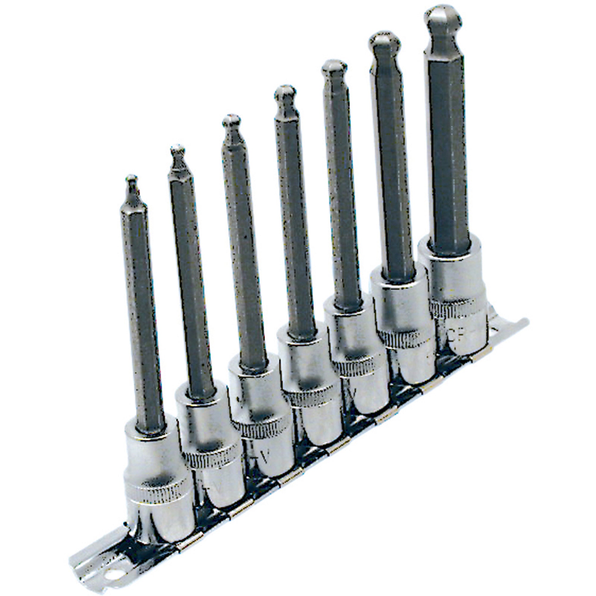 LHSW-3807 SAE 4" Long Ball Nose Socket Set - TFW430