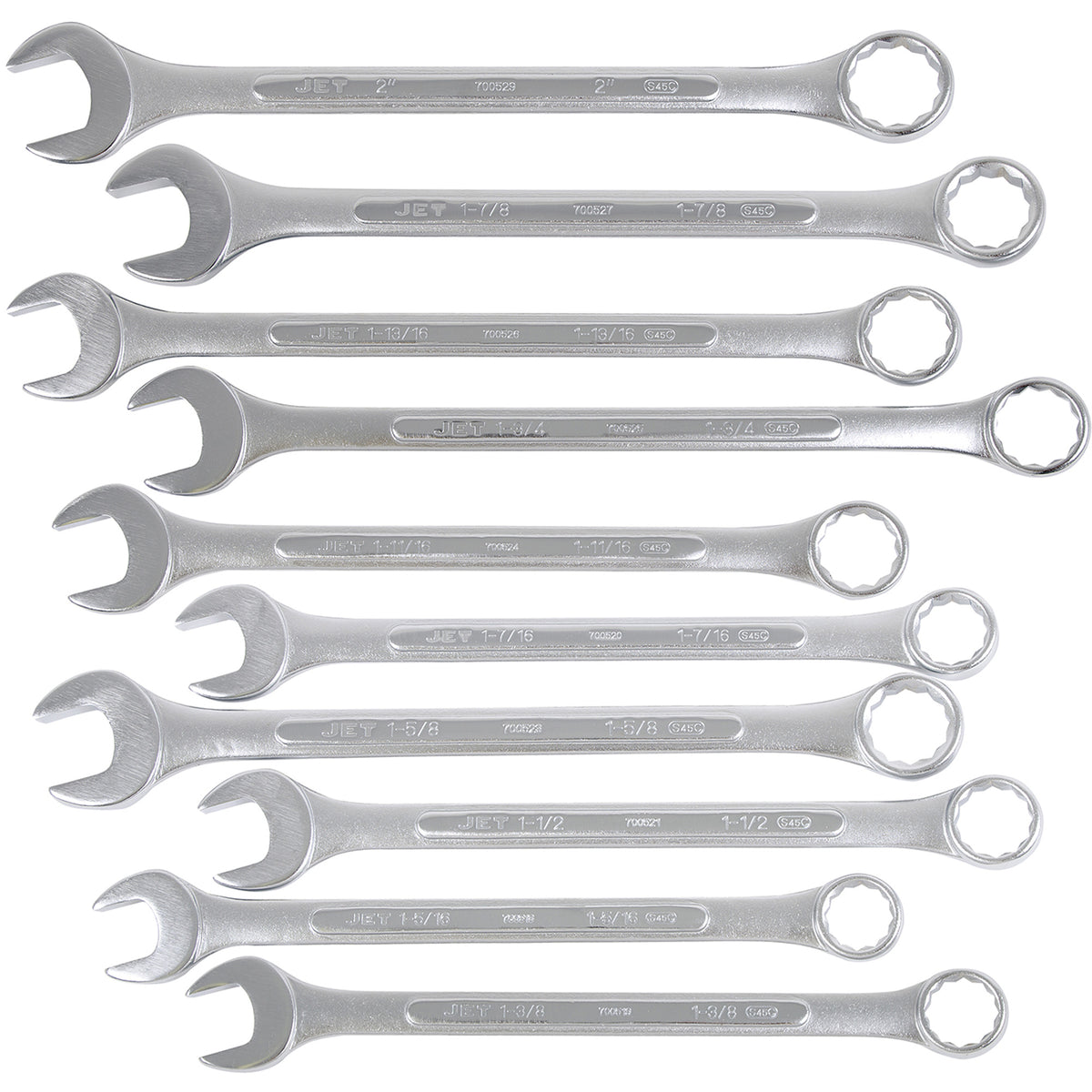 JCW-10-2 10-Piece Combination Wrench Set - TGW002