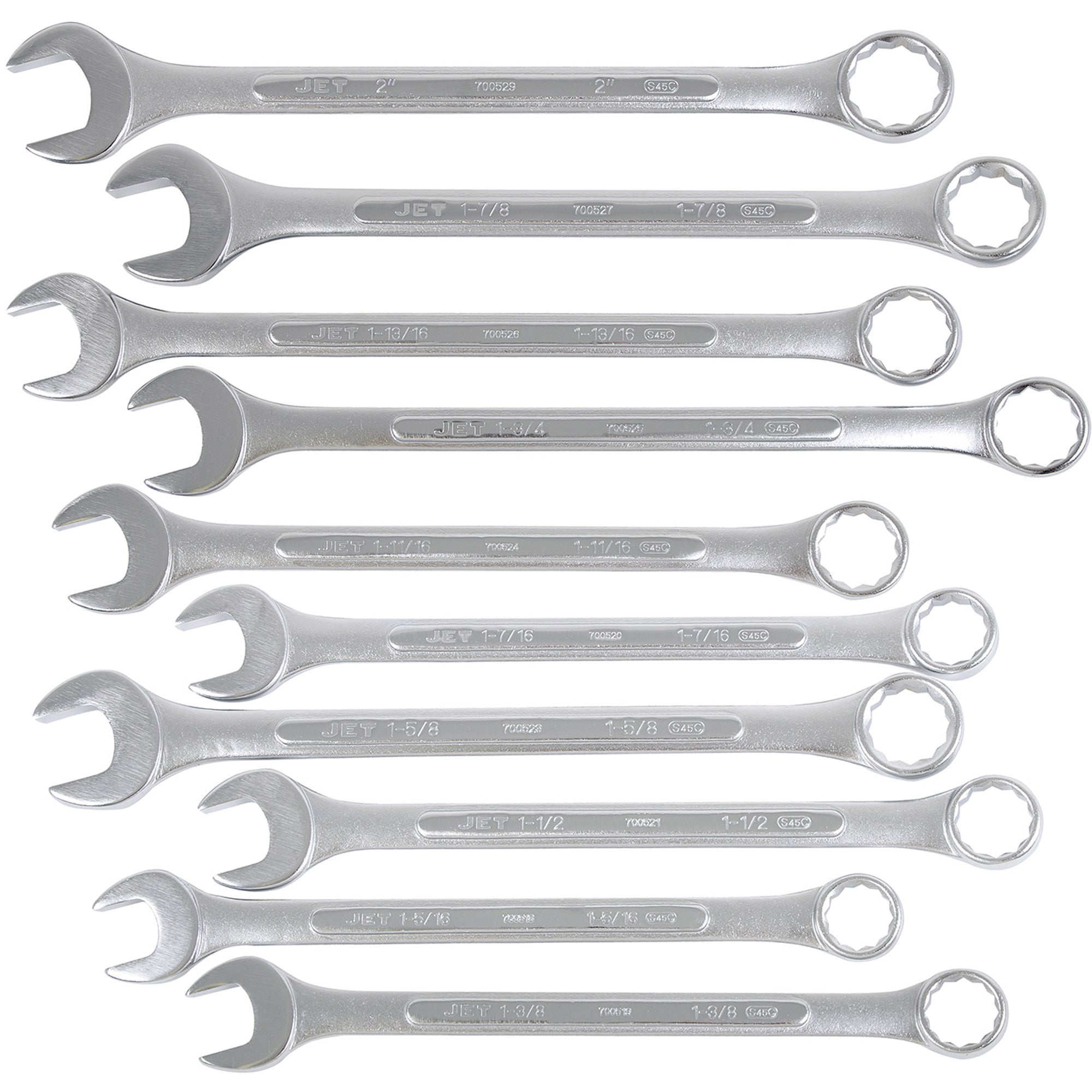 JCW-10-2 10-Piece Combination Wrench Set - TGW002