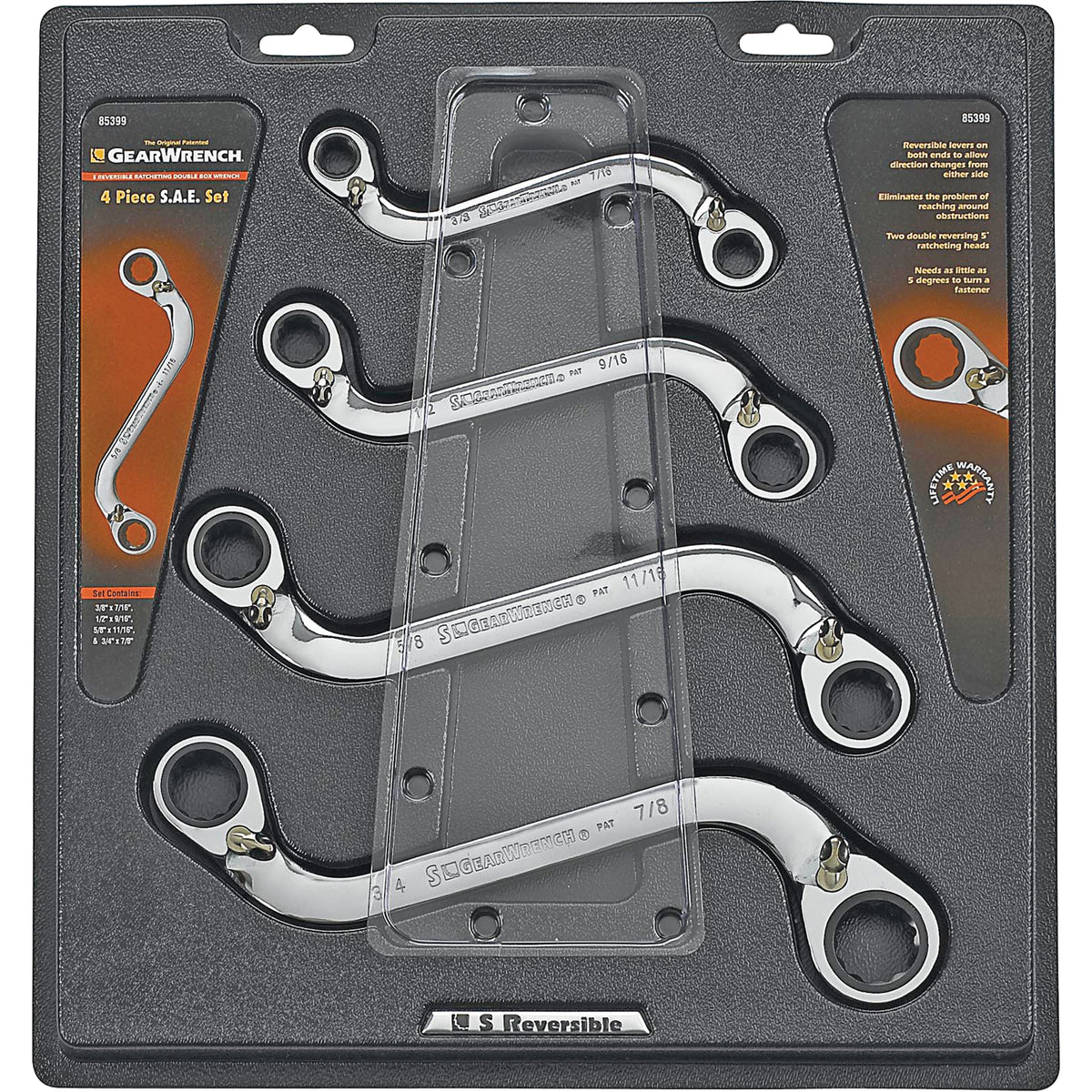 "S" Reversible Wrench Set - 4 Pieces - TGZ833
