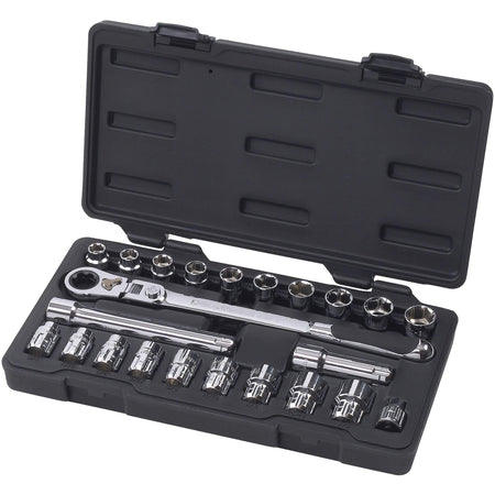 Pass-Thru™ 6-Point Standard SAE/Metric Mechanics Tool Set - TLV385