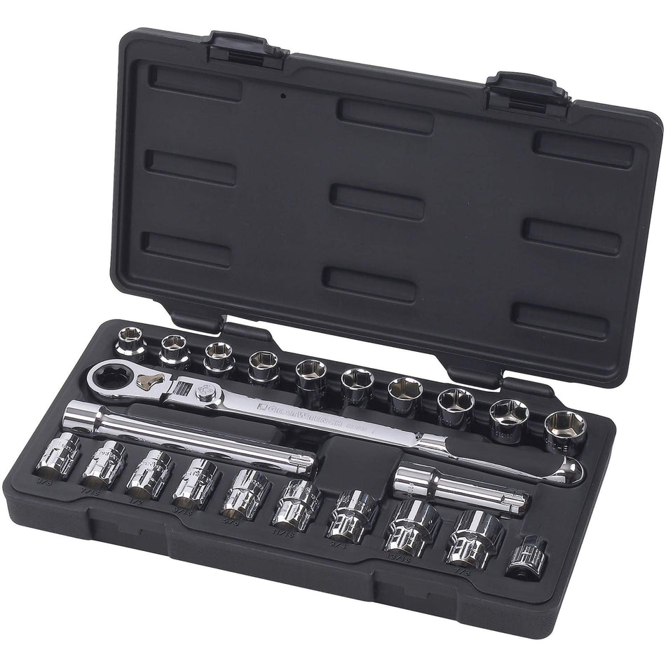 Pass-Thru™ 6-Point Standard SAE/Metric Mechanics Tool Set - TLV385