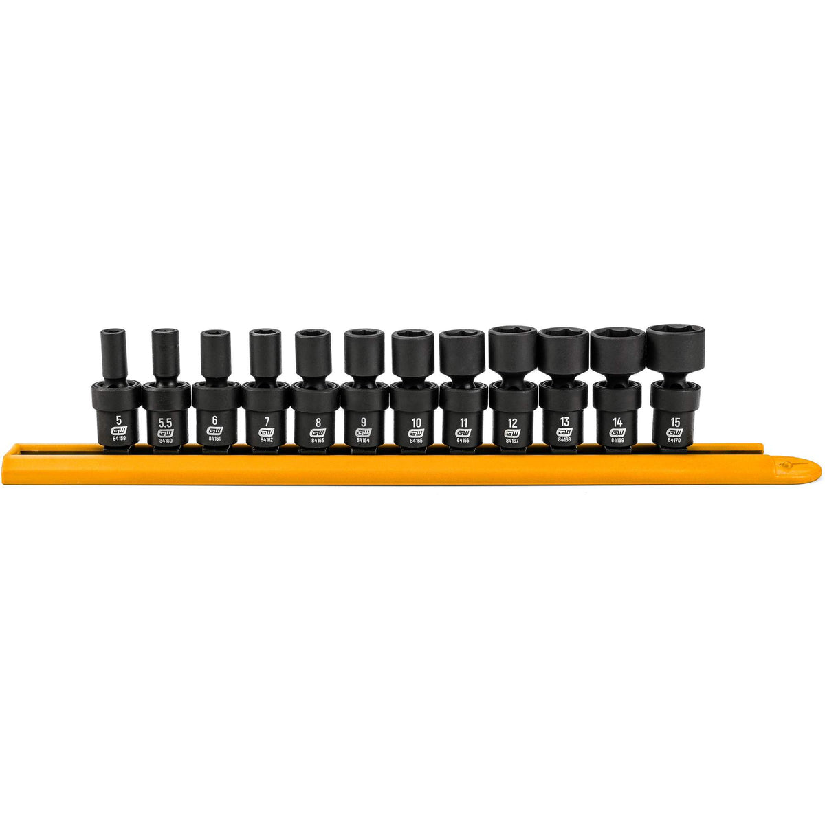 12-Piece 1/4" Drive 6 Point Universal impact Metric Flex Socket Set - TPB416