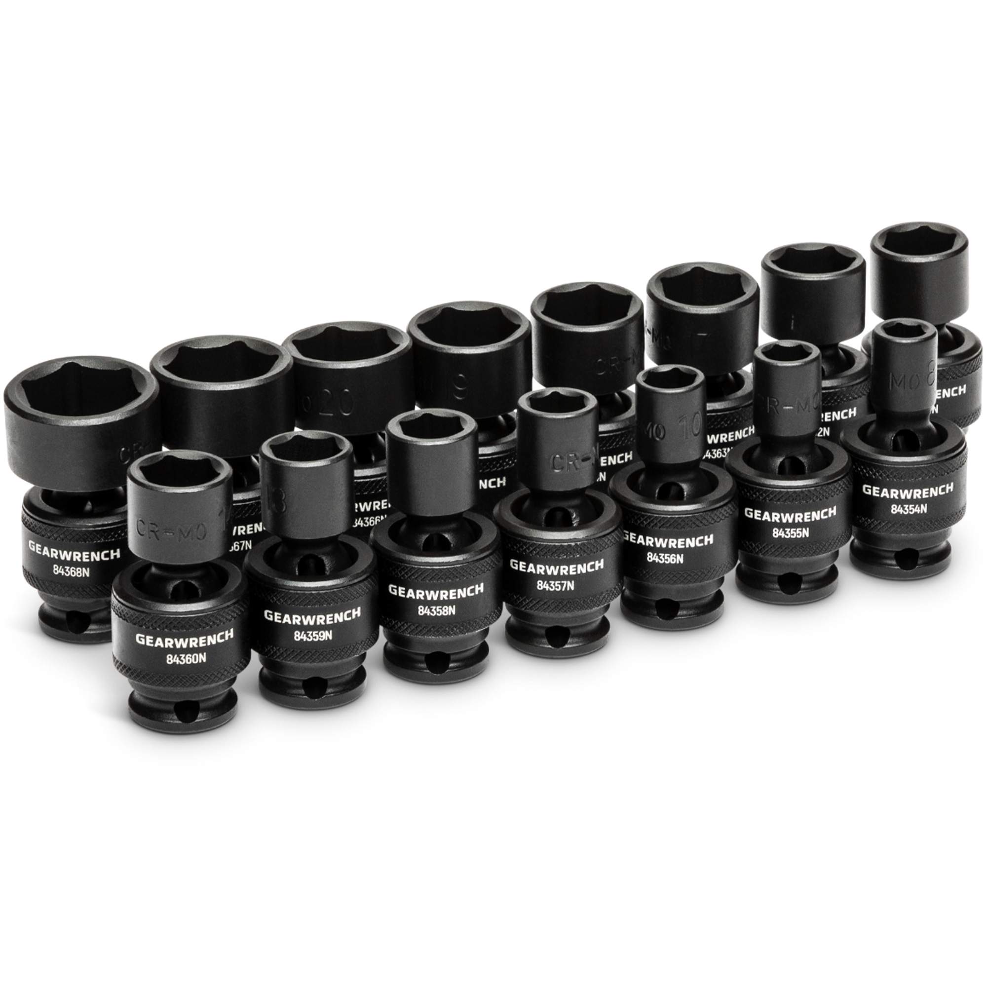 15-Piece 3/8" Drive 6 Point Universal Impact Metric Flex Socket Set - TPB428