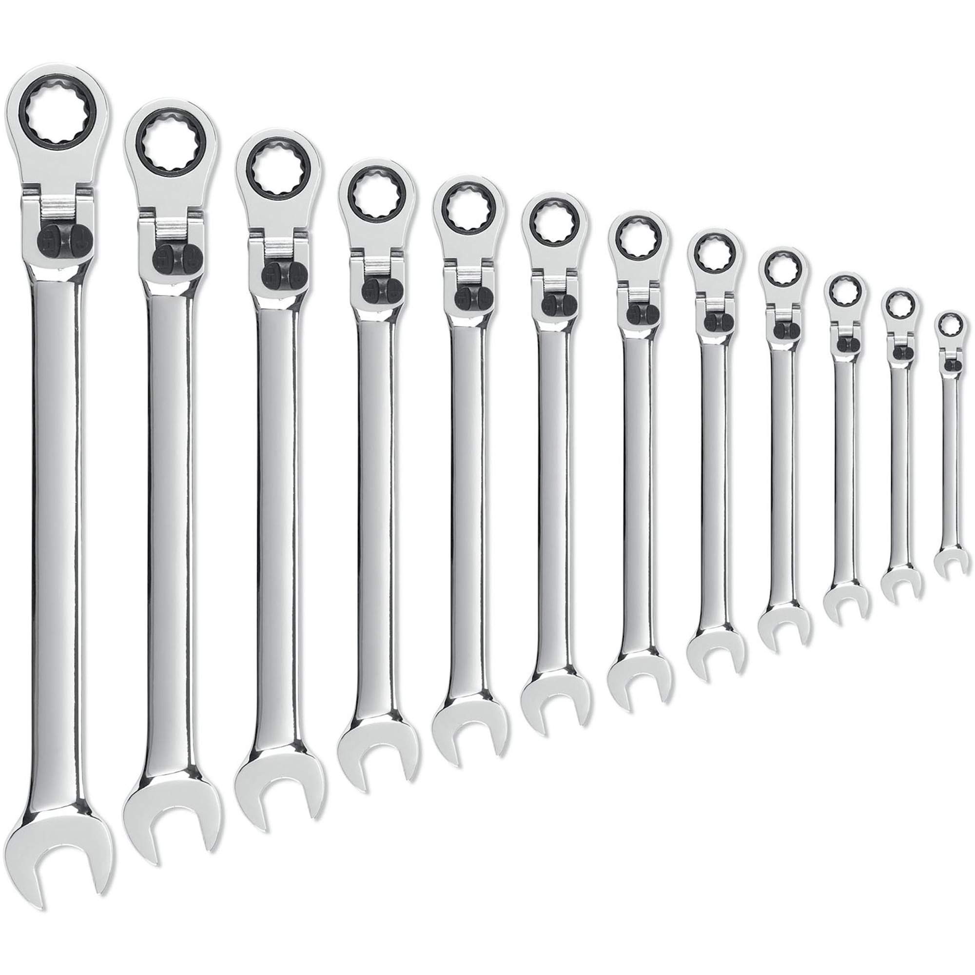 72-Tooth 12 Point XL Locking Ratcheting Wrench Set - TPB582