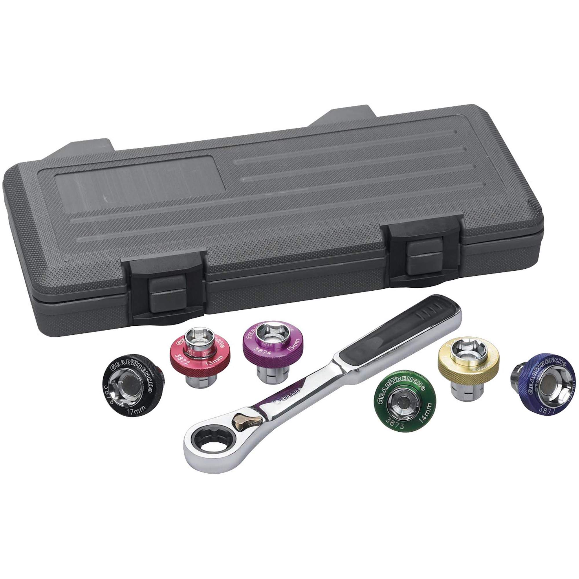 6 Point Magnetic Oil Drain Plug Metric Socket Set - TRB701