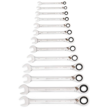 72-Tooth 12 Point Reversible Ratcheting SAE Wrench Set - TSB891