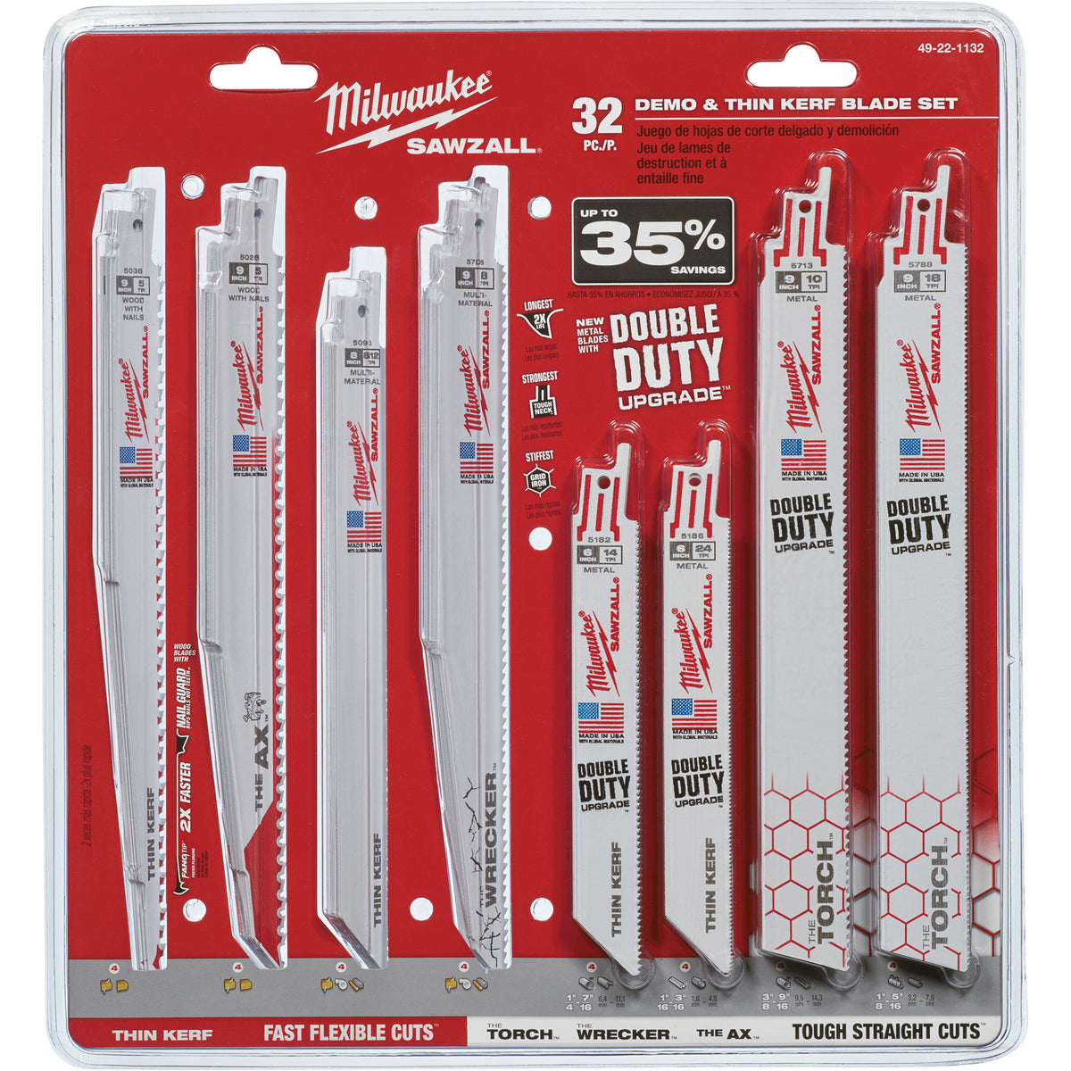 Sawzall® Demo and Thin Kerf Blade Set - TYE905
