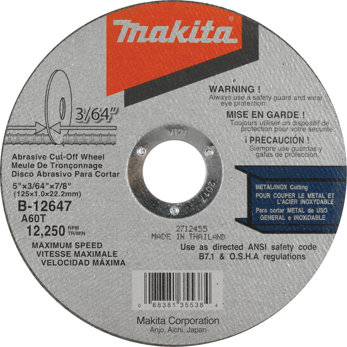 Thin Kerf Cut-Off Wheel - UAF014