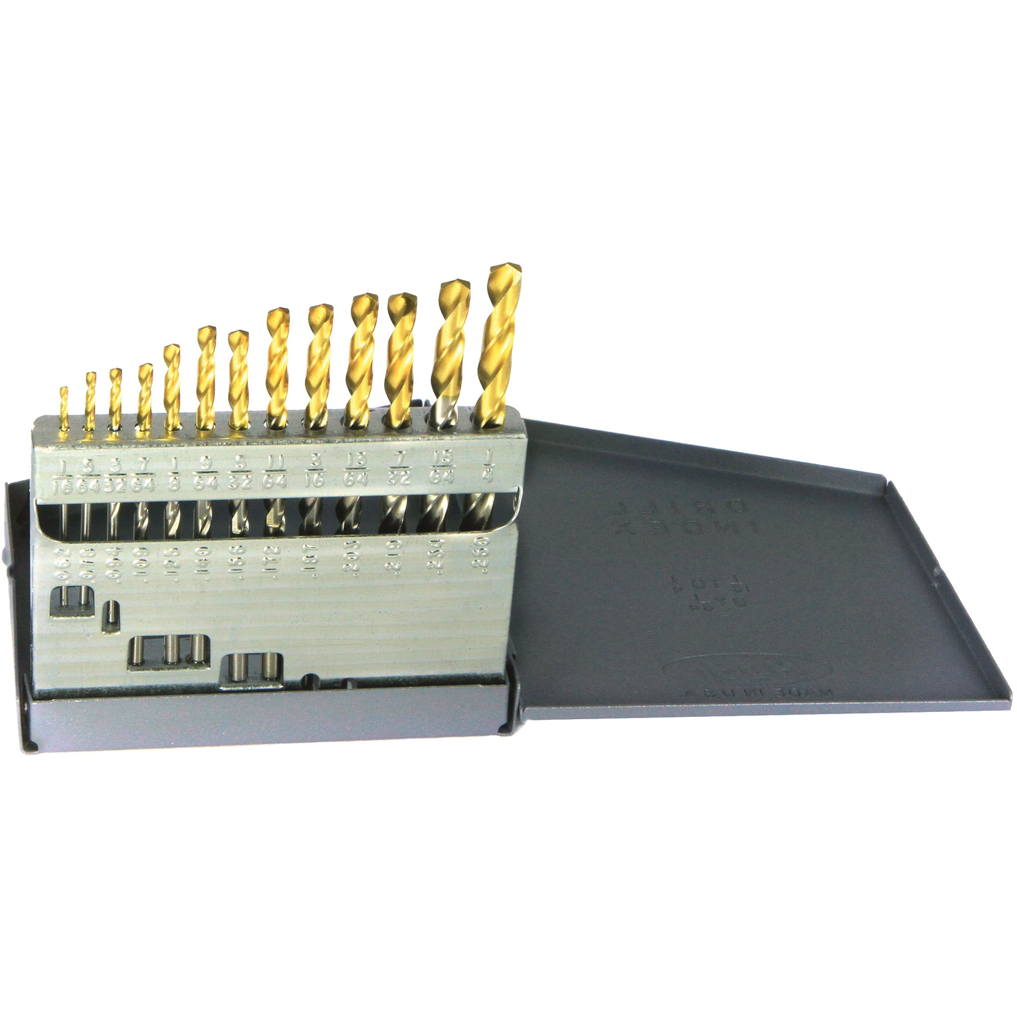 Drillco® TiN Tipped Jobber Length Drill Bit Set - UAP296